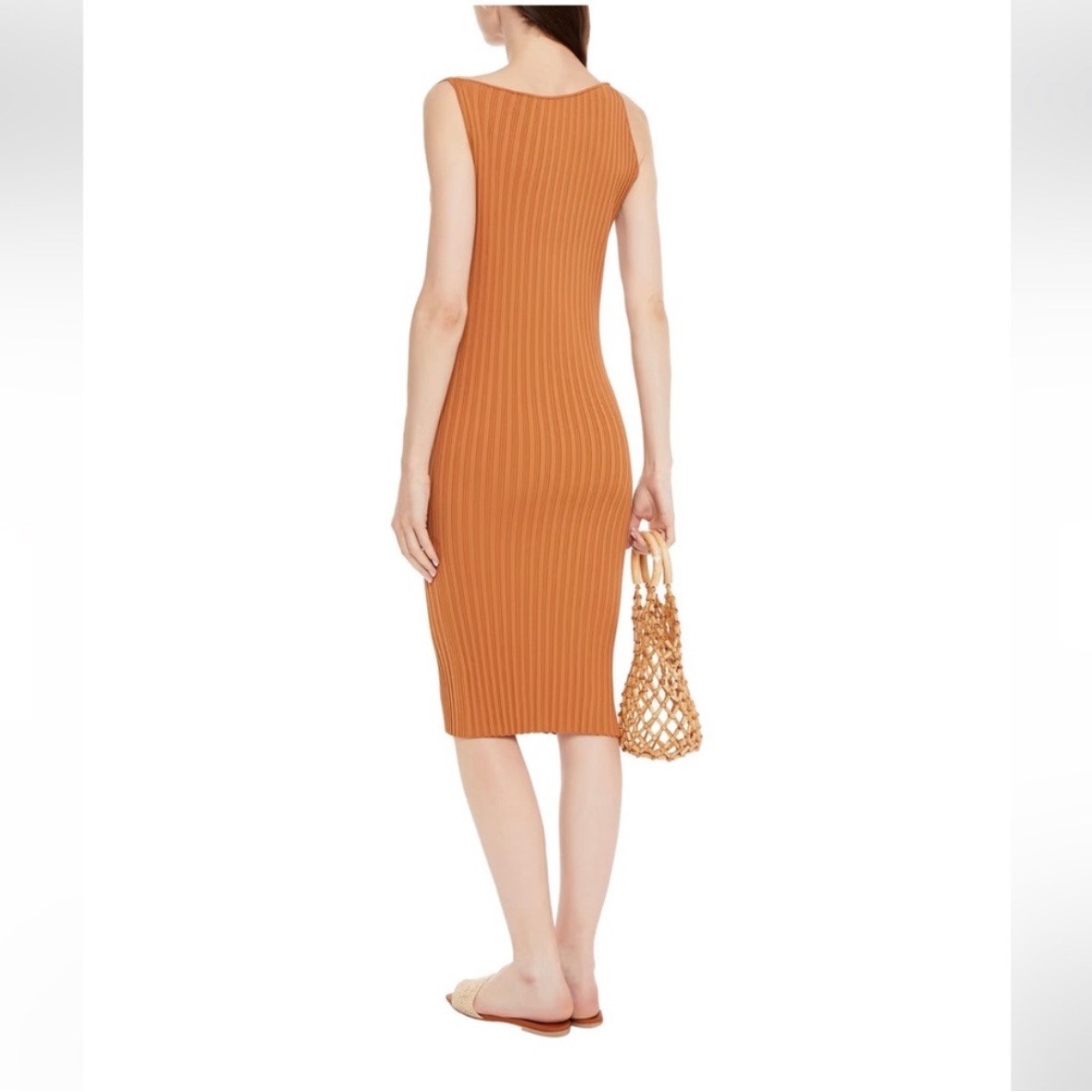 Michelle Mason Nwt Navy Ribbed Bodycon Midi Dress - Size Small — image 8 of 8